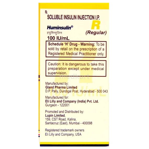 huminsulin r 100iu vial 10 ml